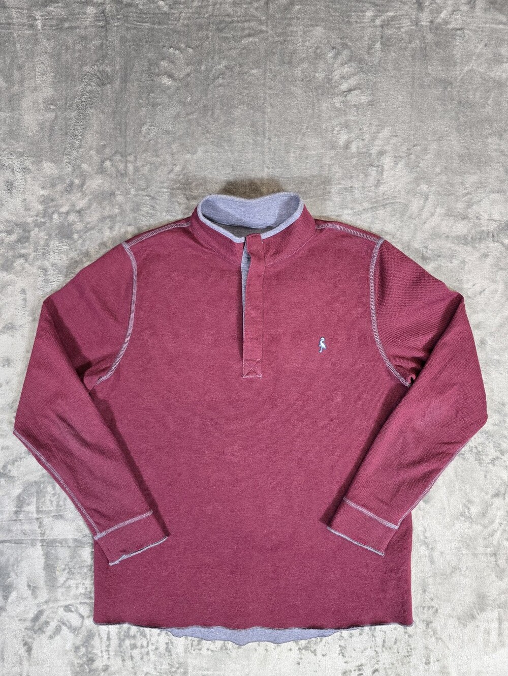 Tailorbyrd 1/4 Button Up Golf Sweatshirt Size Medium Burgundy